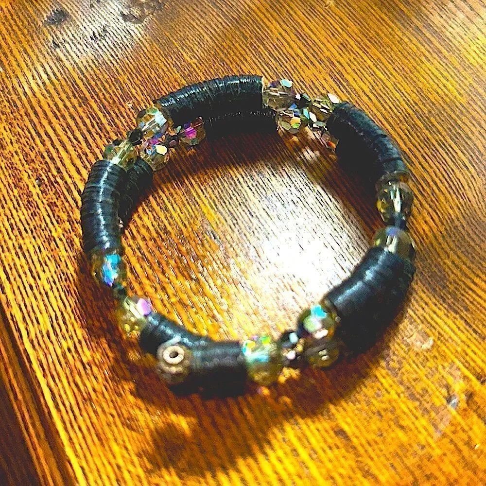 Swarovski Crystal Disc Wrap Bracelet